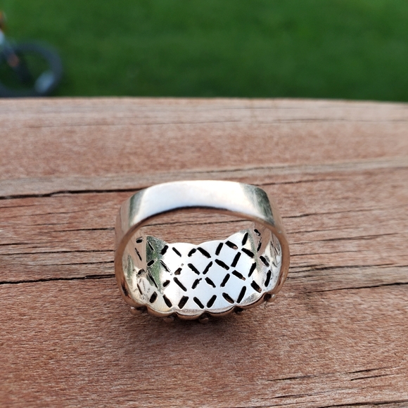 Vintage Marcasite Sterling Silver Ring (Size 7 1/2) - Picture 7 of 11